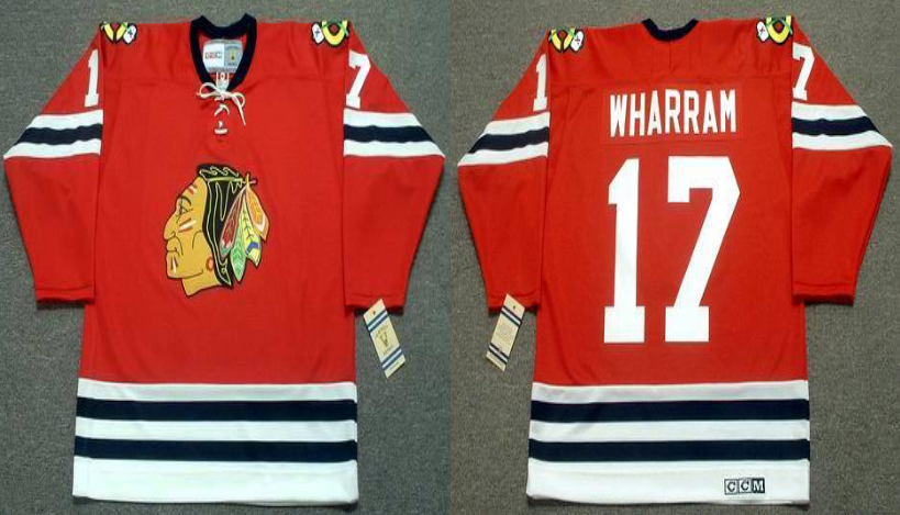 2019 Men Chicago Blackhawks 17 Wharram red CCM NHL jerseys